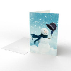 Julkort Snögubbe
