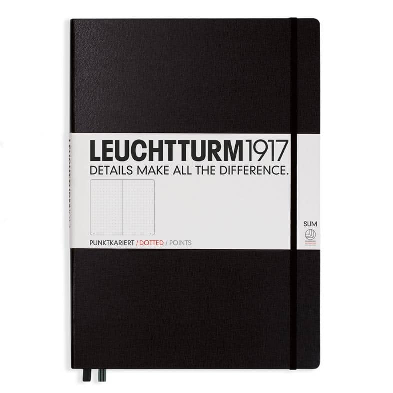 Leuchtturm Anteckningsbok A4 Svart dotted hos Kalenderspecialisten