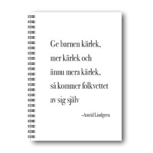 Skrivbok Citat Astrid Lindgren