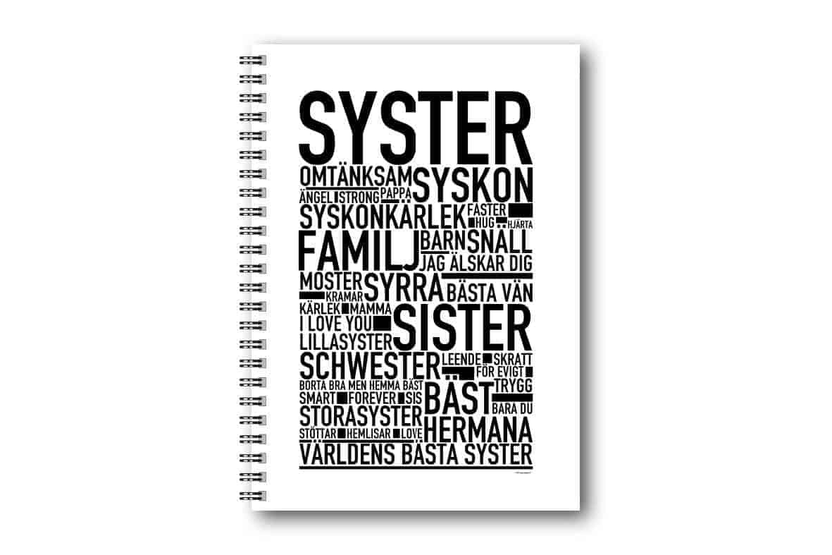 Skrivbok Syster Skrivbok Syster