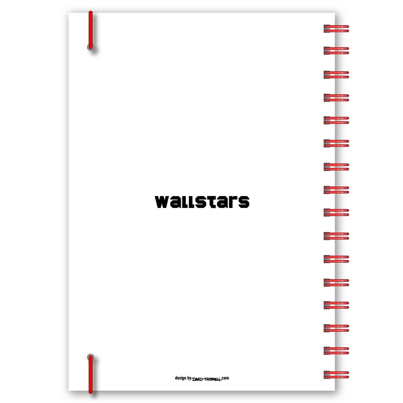 Personlig almanacka Musiker Wallstars baksida
