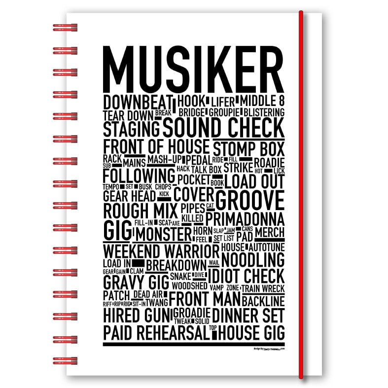 Personlig almanacka Musiker Wallstars