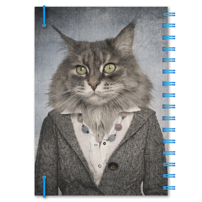 Personlig almanacka Vintage katt baksida