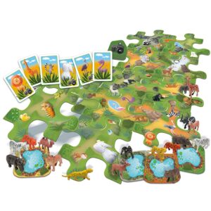 Barnspel Kurragömma i Safariparken spelplan