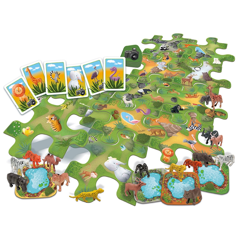 Barnspel Kurragömma i Safariparken spelplan