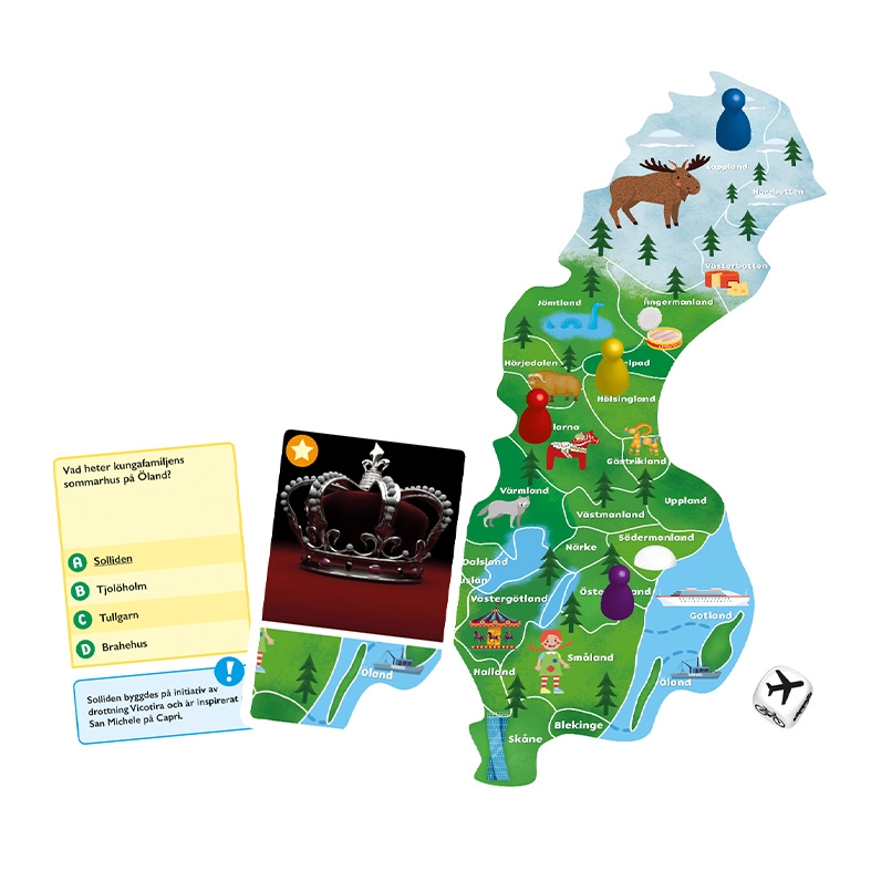 Familjespel Sverigespelet spelplan