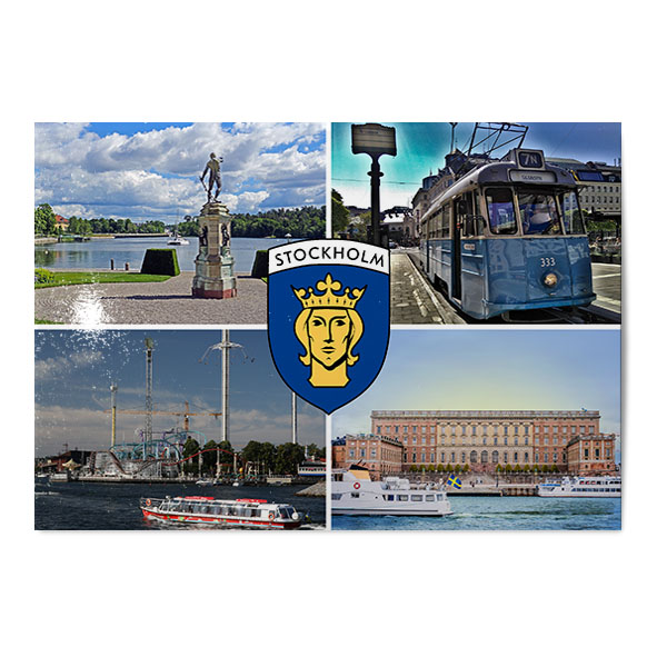 Vykort Stockholm Kollage 3