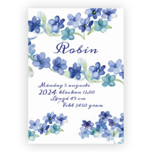 Personlig Födelsetavla Blommig