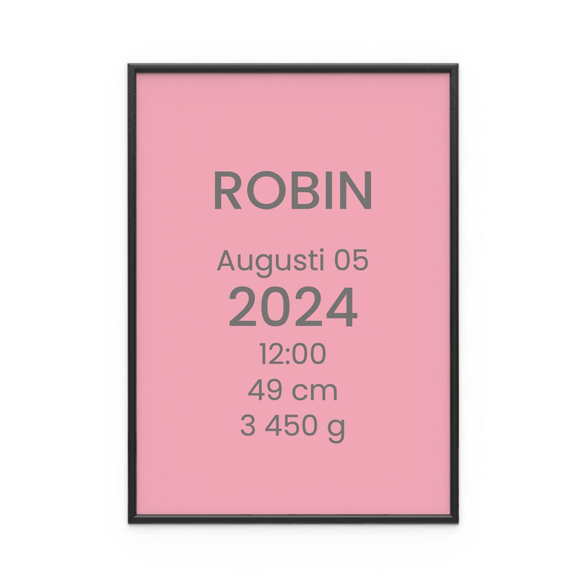 Personlig Födelsetavla Plain Text Rosa_ Personlig Födelsetavla Plain Text Rosa