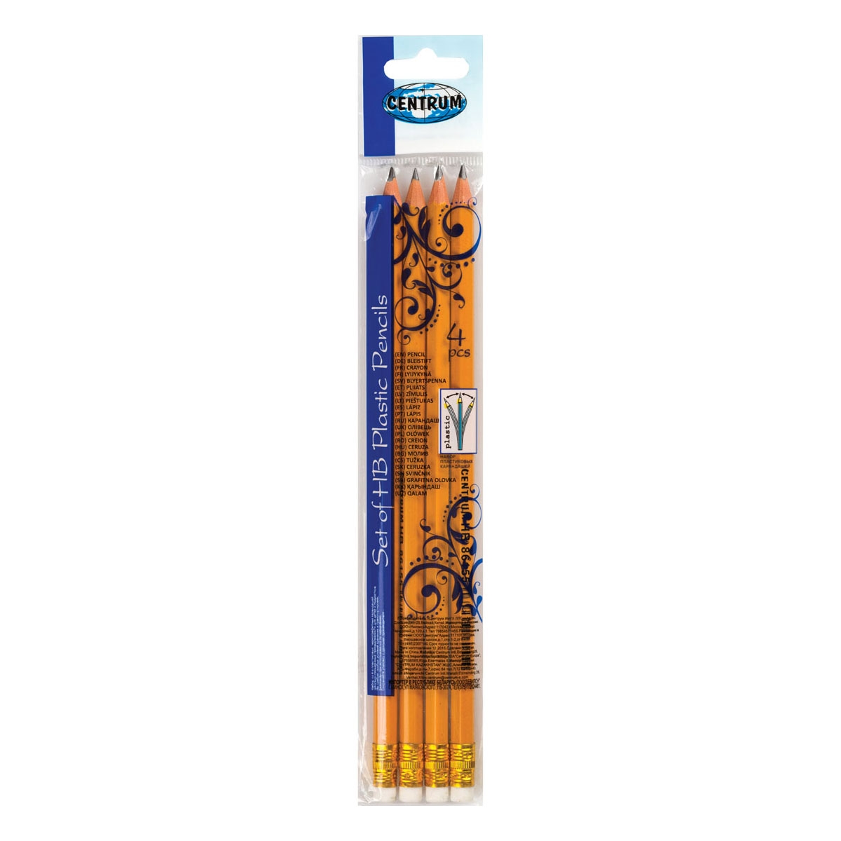 Blyertspennor Böjbara med sudd HB 4-pack