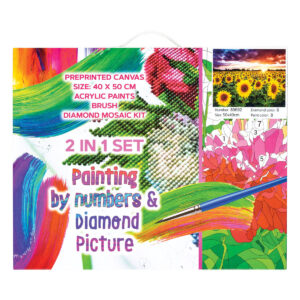 Diamntmålning & Paint by numbers Solros 40x50