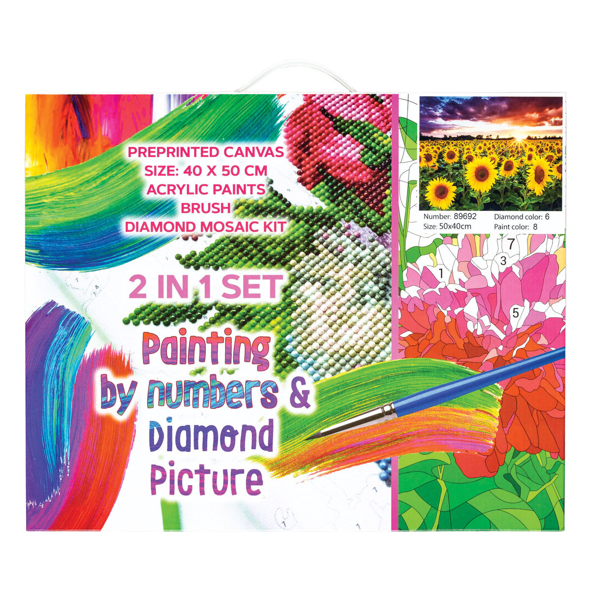 Diamntmålning & Paint by numbers Solros 40x50 Diamntmålning & Paint by numbers Solros 40x50