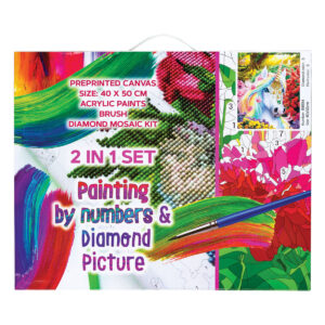 Diamntmålning & Paint by numbers Unicorn 40x50