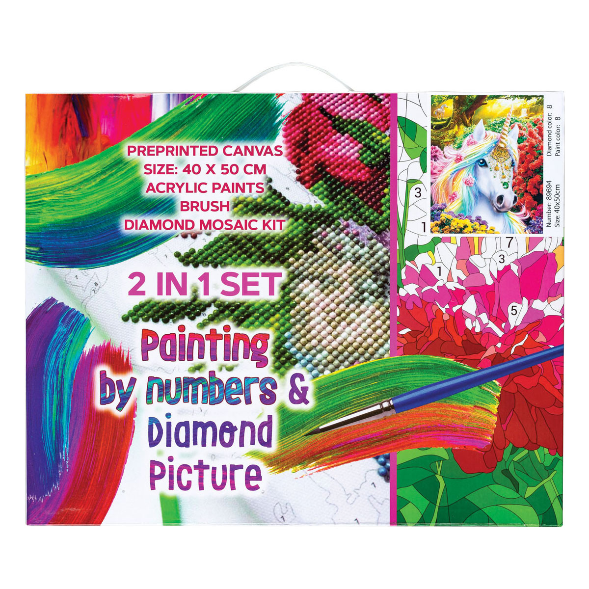 Diamntmålning & Paint by numbers Unicorn 40x50 Diamntmålning & Paint by numbers Unicorn 40x50