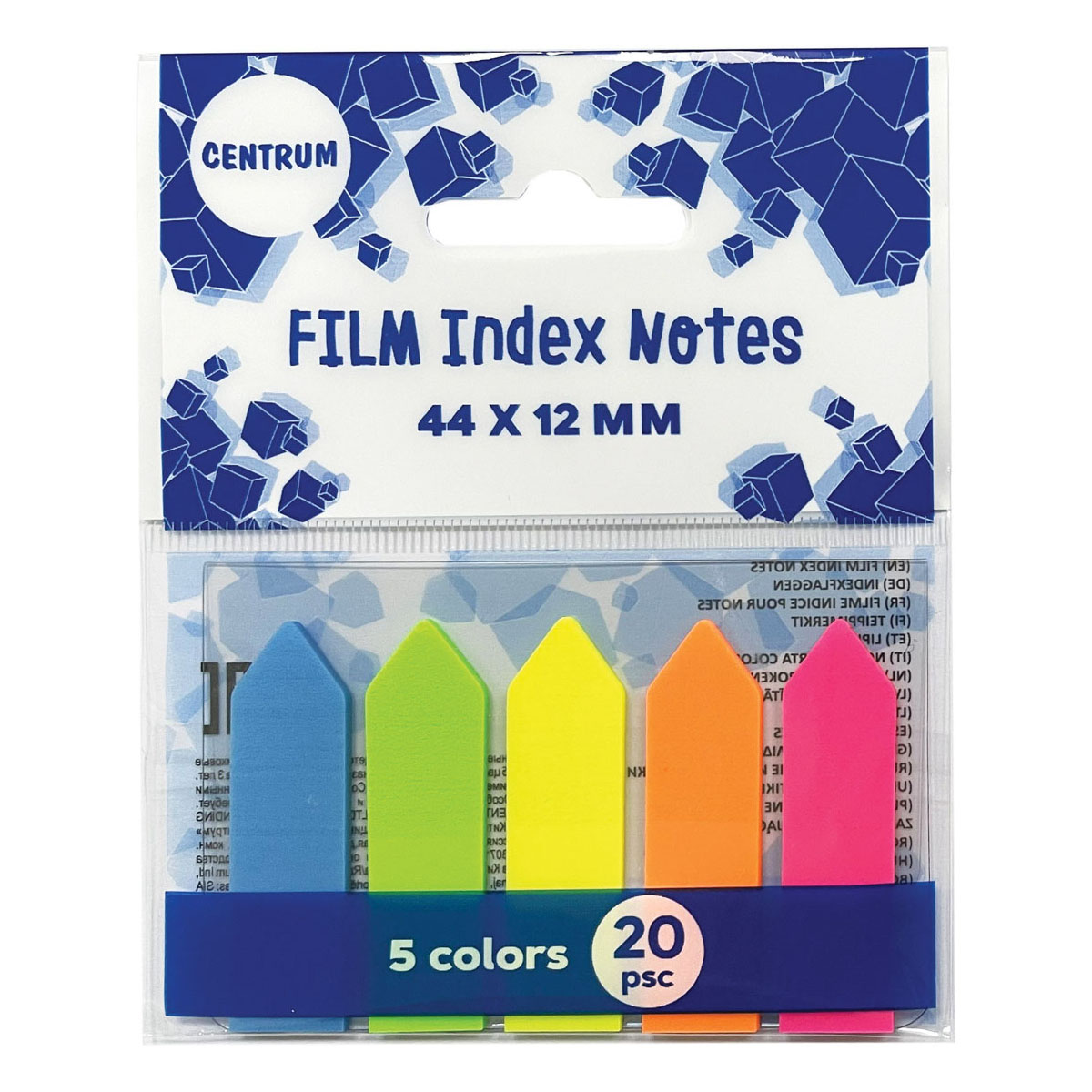Indexflikar Pil Neon 45x12 5-färger