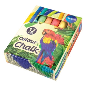 Kritor till griffeltavla färgade 12-pack