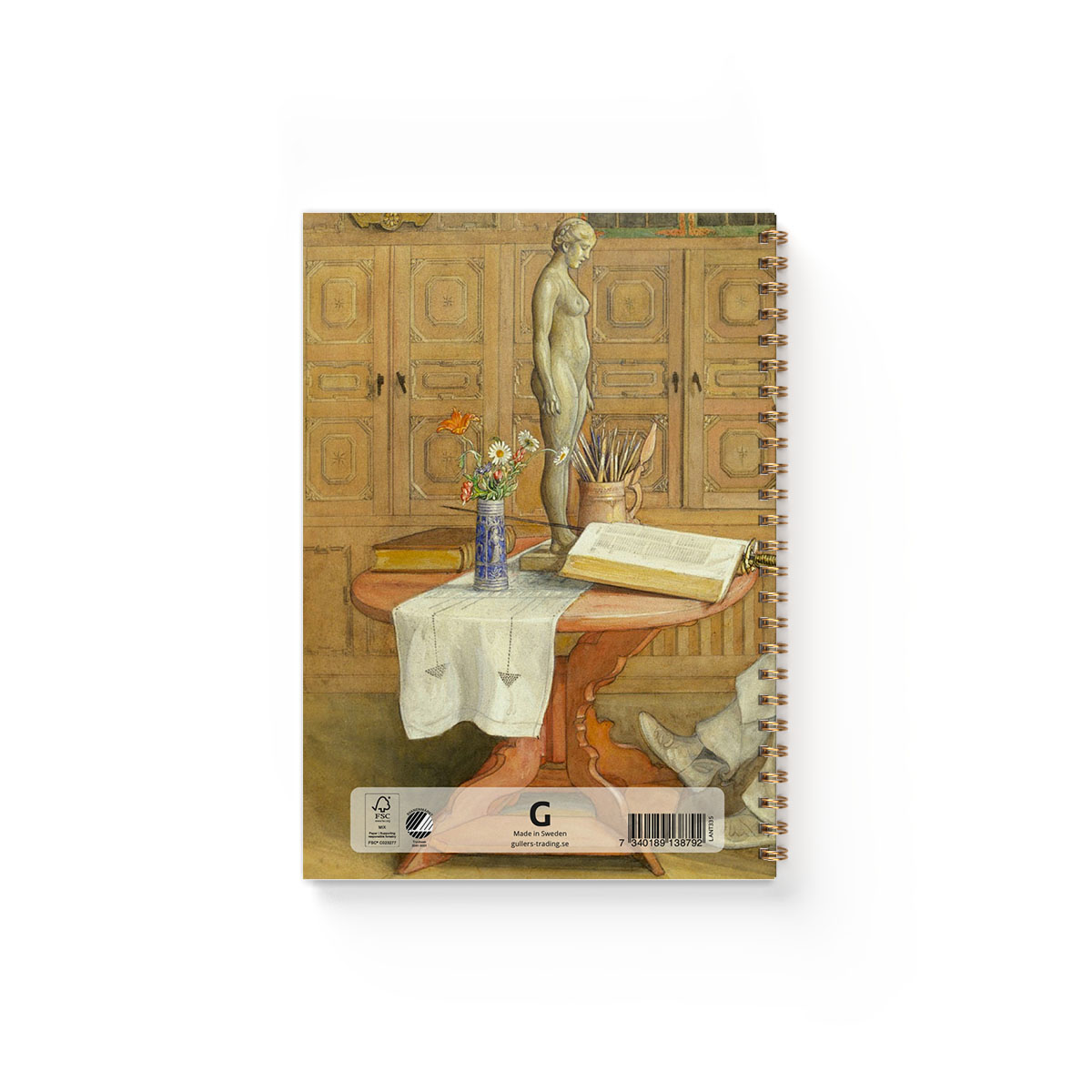 Anteckningsbok A5 Carl Larsson baksida