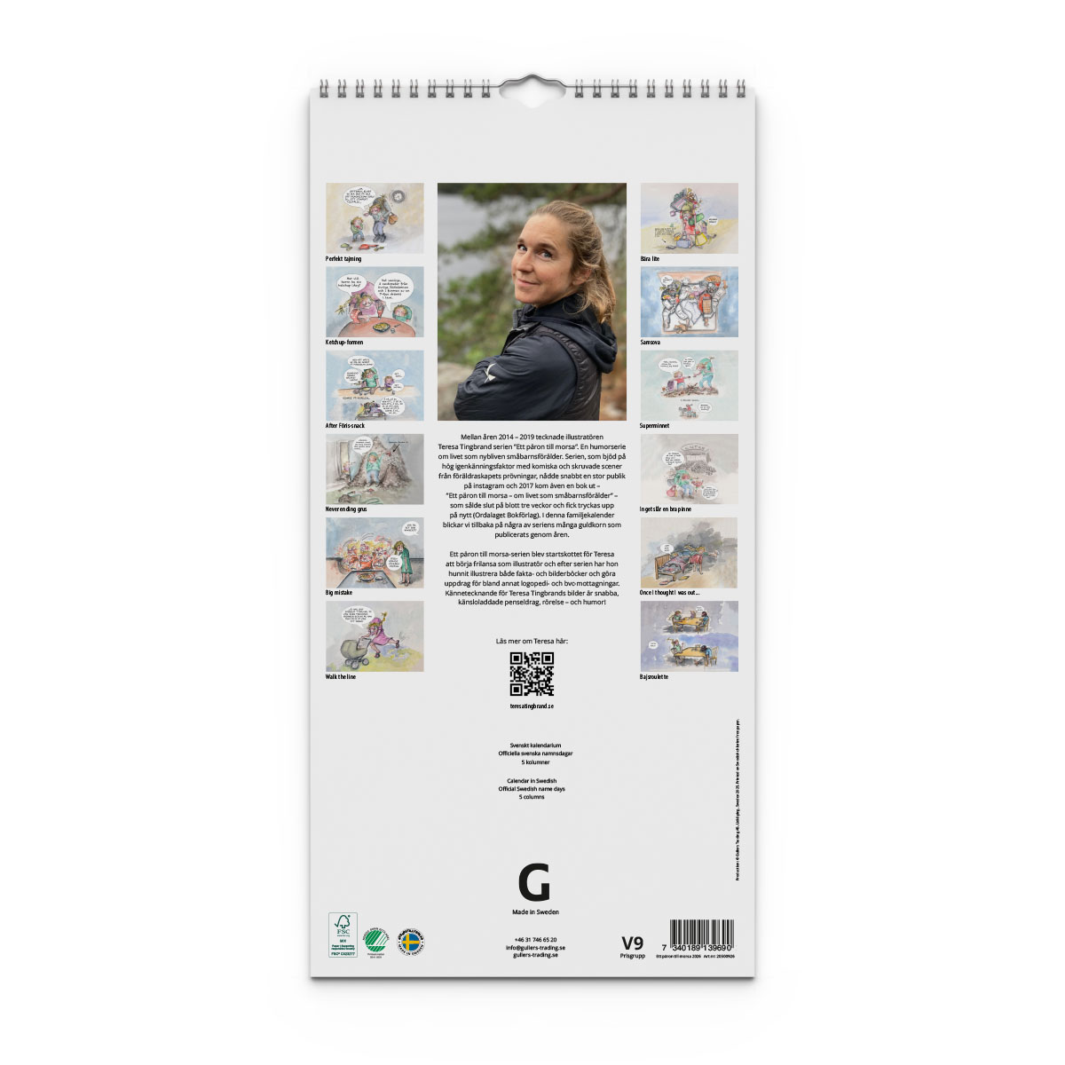 Familjekalender Ett päron till morsa 2026 baksida
