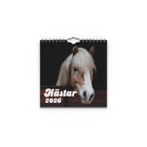 Väggkalender Hästar Mini 2026 omslag
