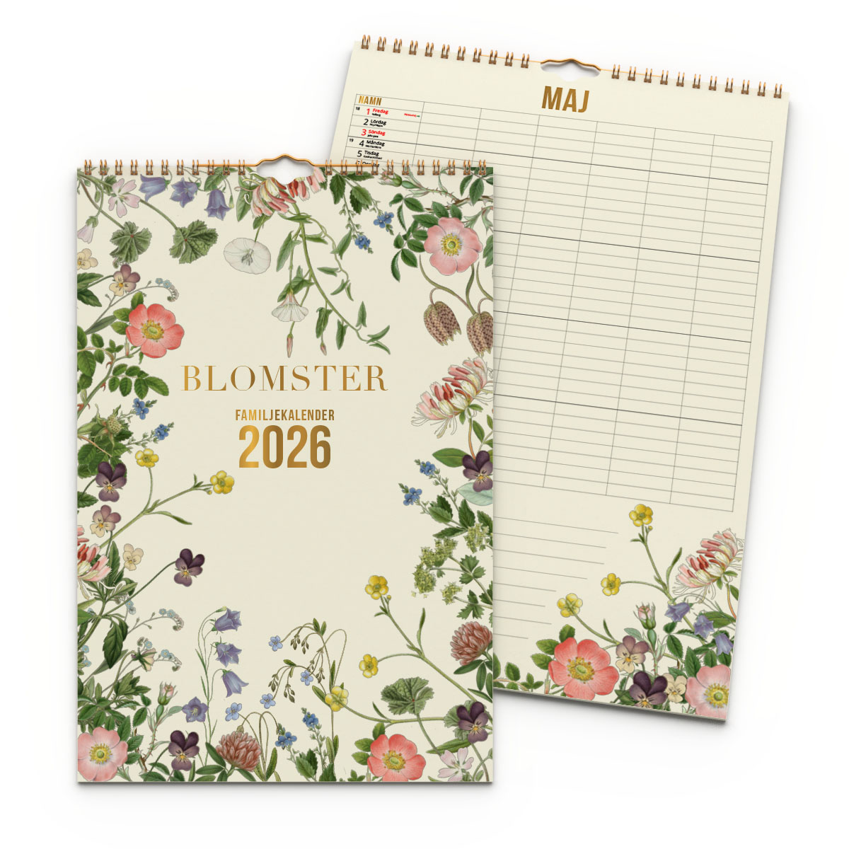 Familjekalender Blomster 2026