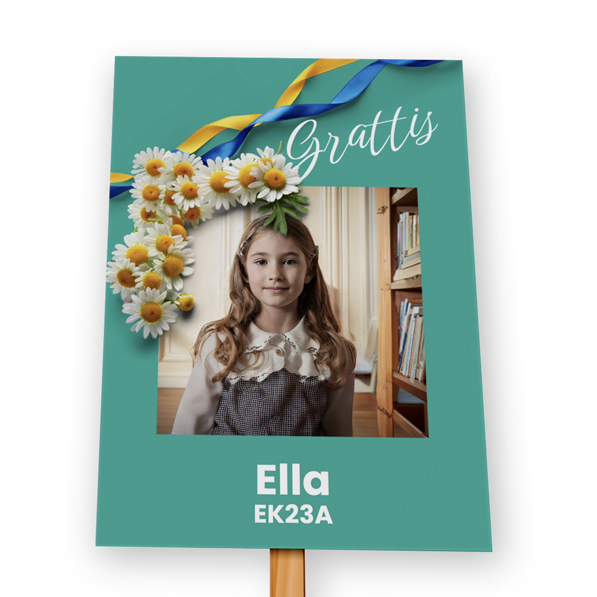 Studentskylt Kamomill Grön Grattis 2