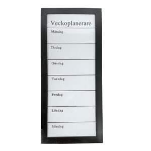 Veckoplanerare Whiteboard svart