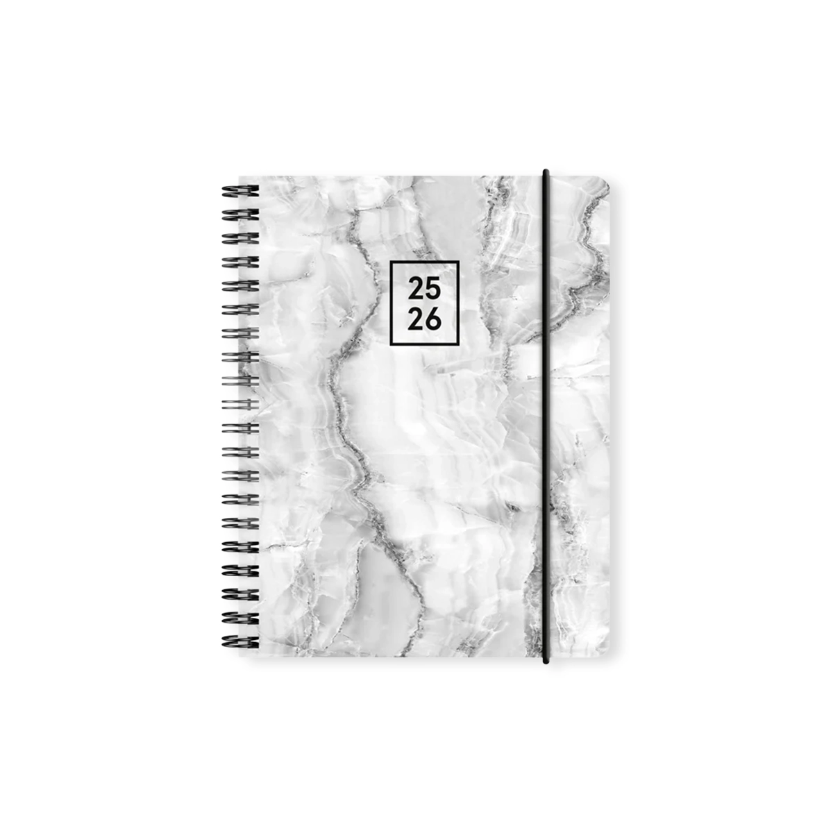 Almanacka A6 2025-2026 Grey Marble 18 mån