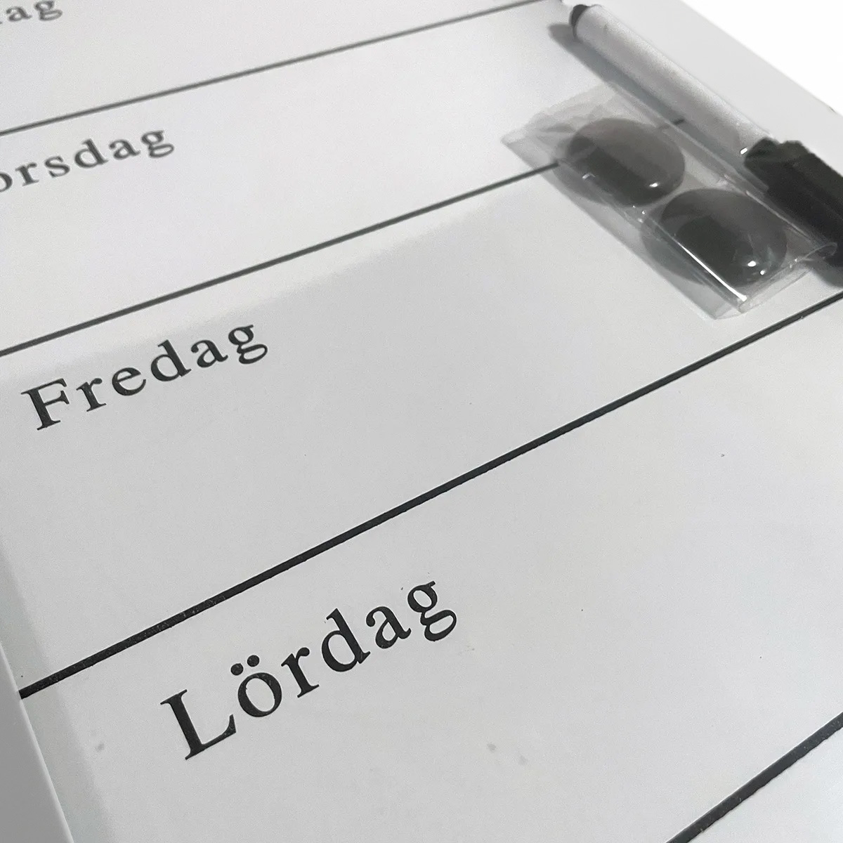Veckoplanerare Whiteboard vit 2