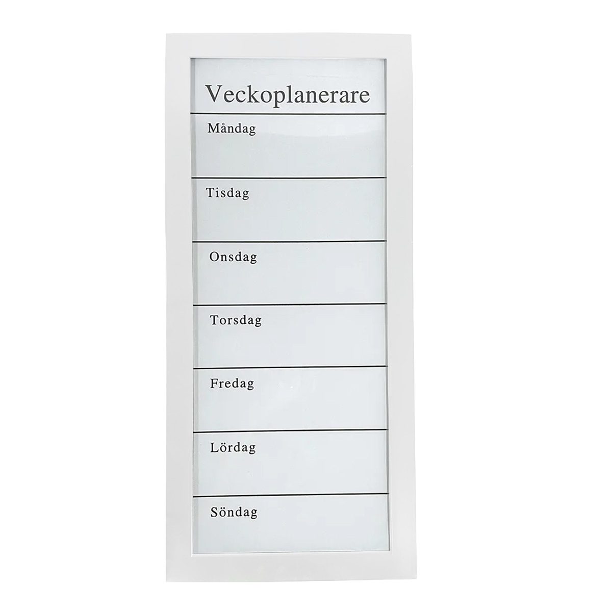 Veckoplanerare Whiteboard vit