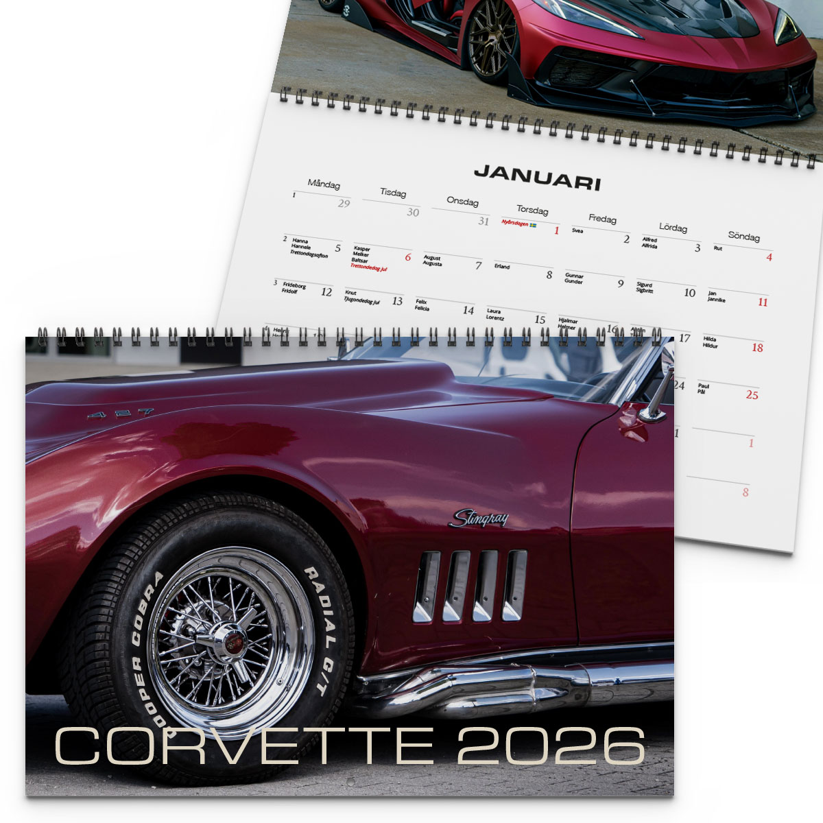 Väggkalender Corvette 2026 2