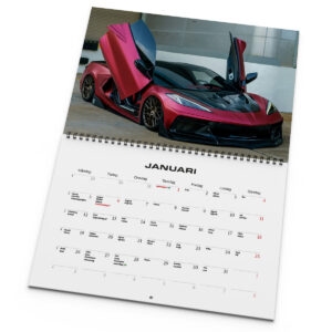 Väggkalender Corvette 2026 uppslag