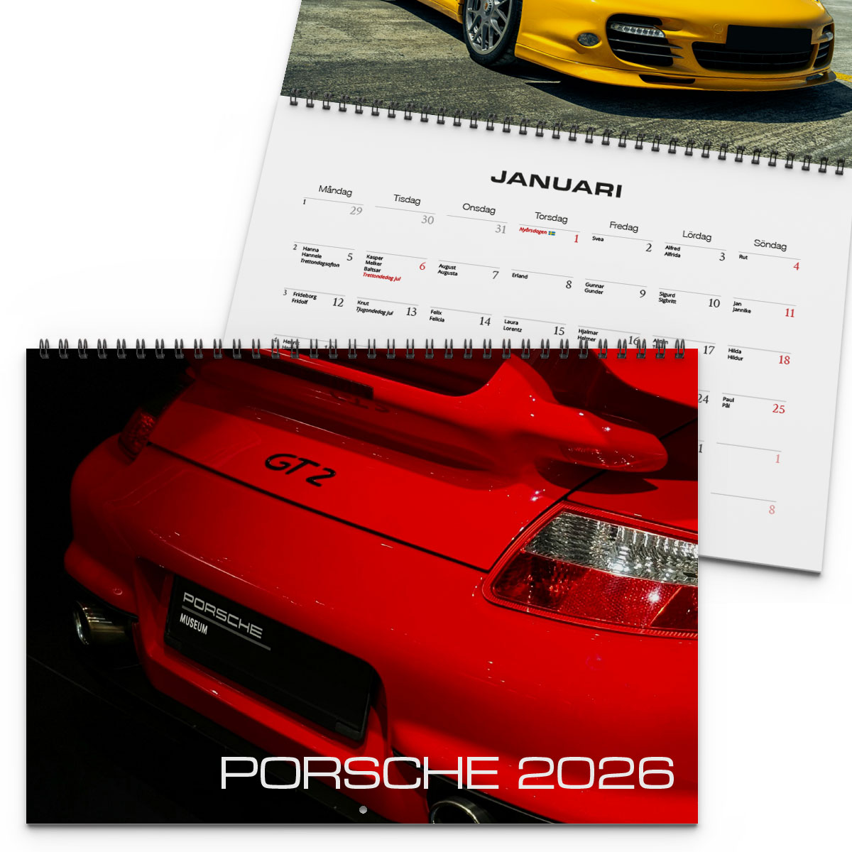 Väggkalender Porsche 2026 2