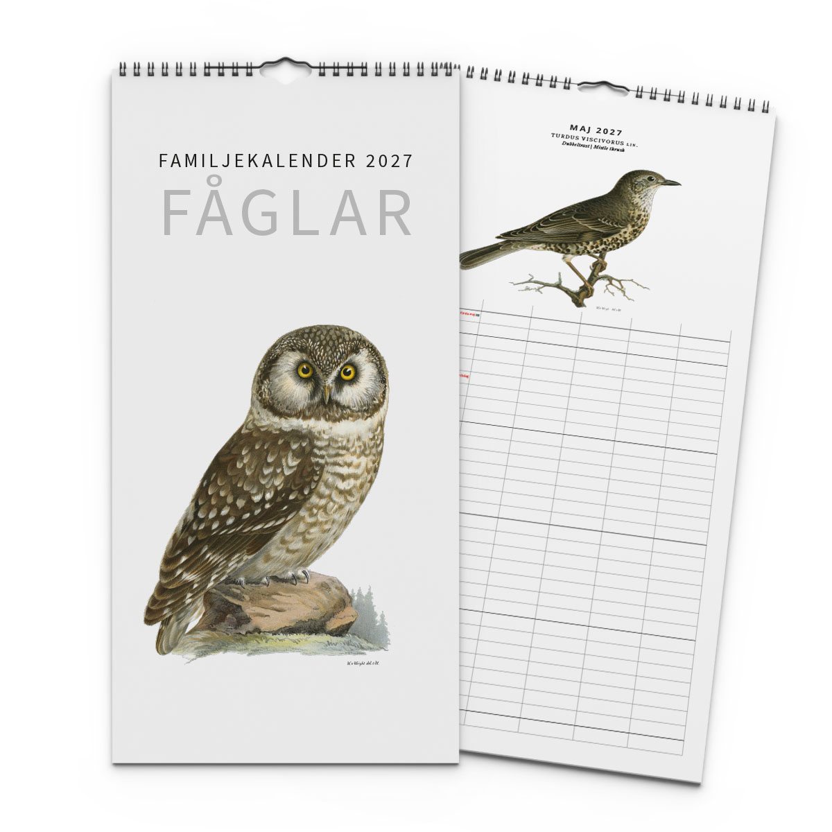 Familjekalender Fåglar 2027 2