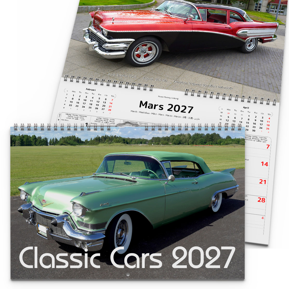 Väggkalender Classic Cars 2027 medium 2