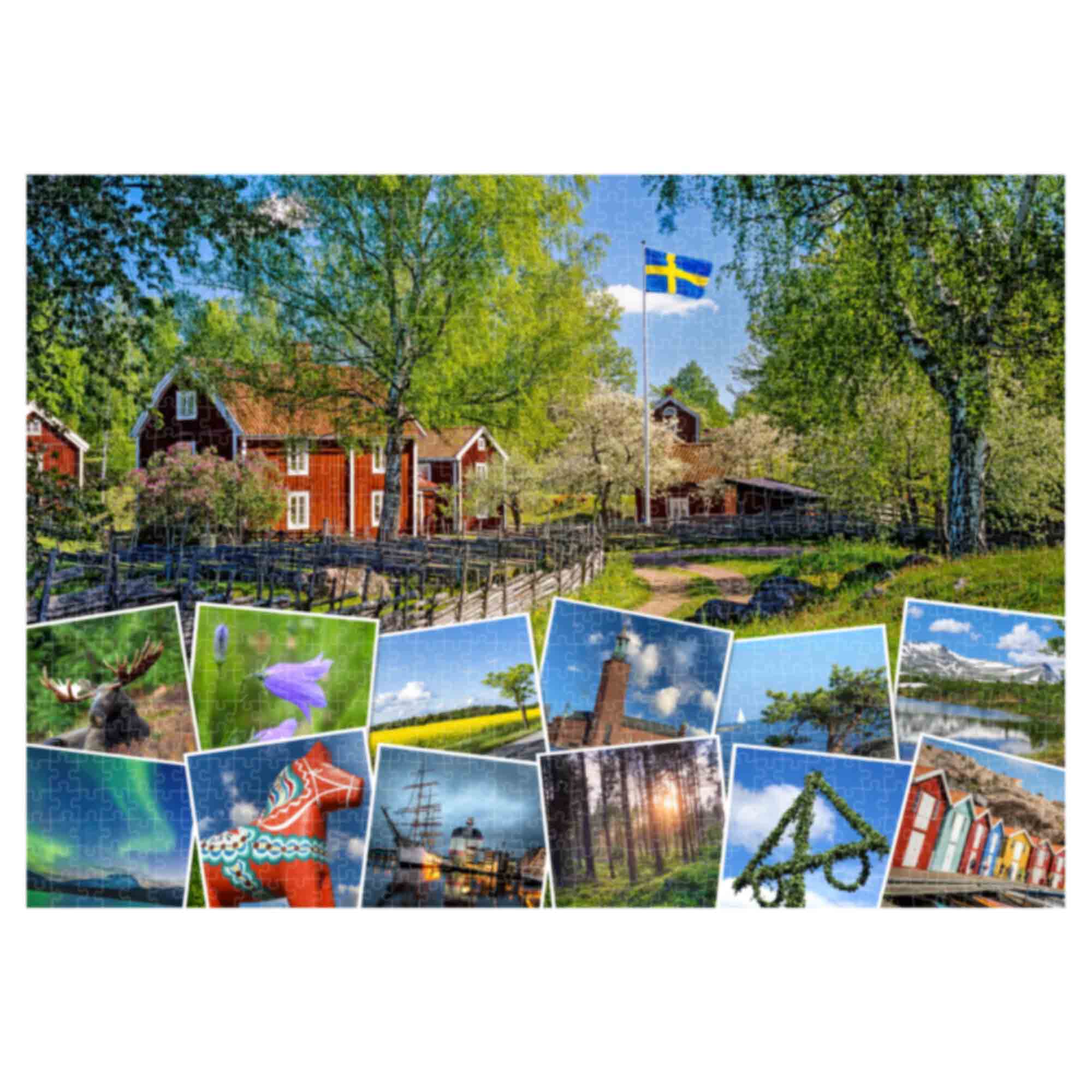 Pussel Kollage Sverige 1000